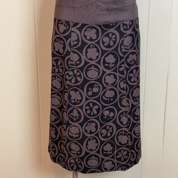 Vintage 50s 60s Handmade Pin Up Rockabilly Dress Medium Brown Floral Sheath - Picture 4 of 6